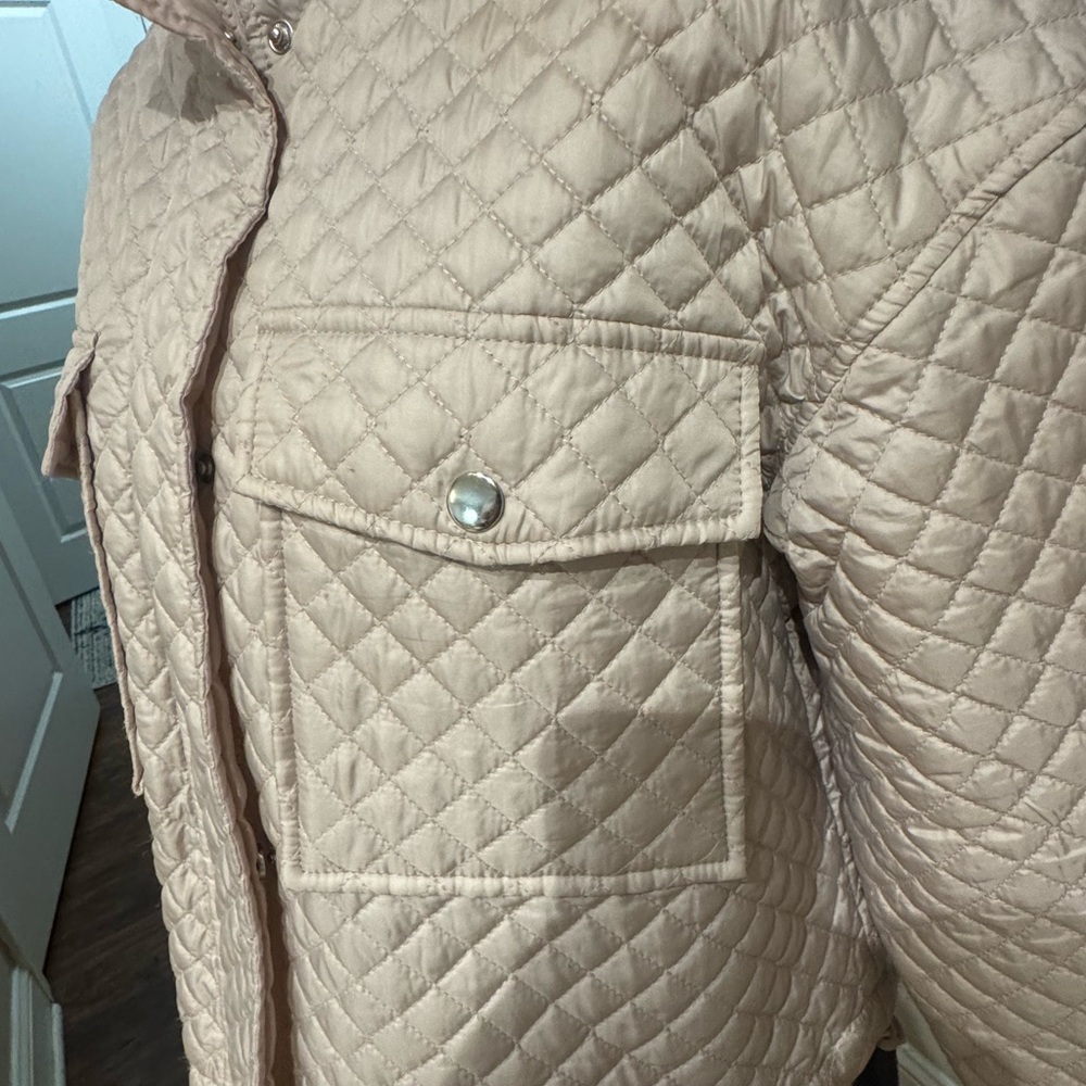 Ci Sono Cream Quilted Outerwear Label - Picture 4 of 10